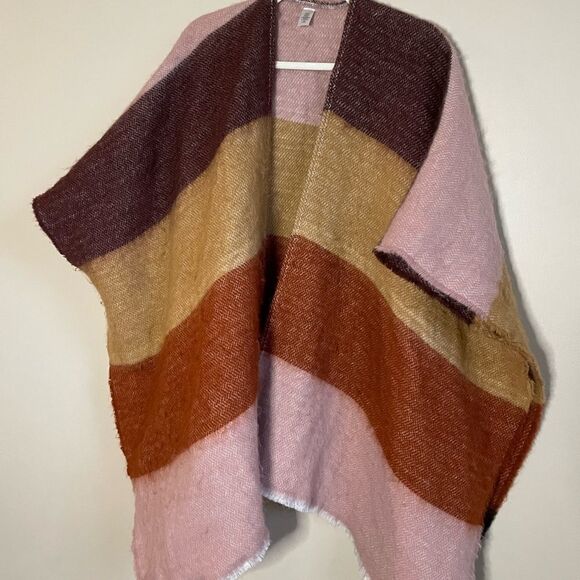 ISA & STEF INC multicolor poncho one size - Picture 3 of 10
